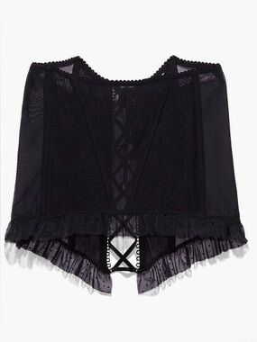 Savage X Fenty Candy Hearts Dotted Mesh Open-Back Skirt